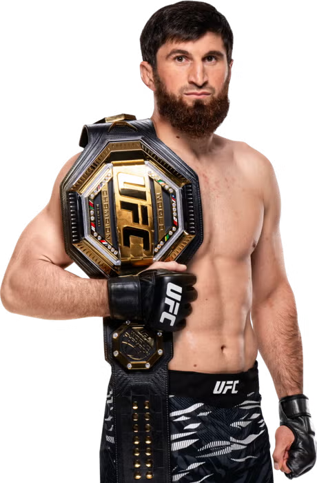 Магомед Анкалаев с поясом чемпиона UFC