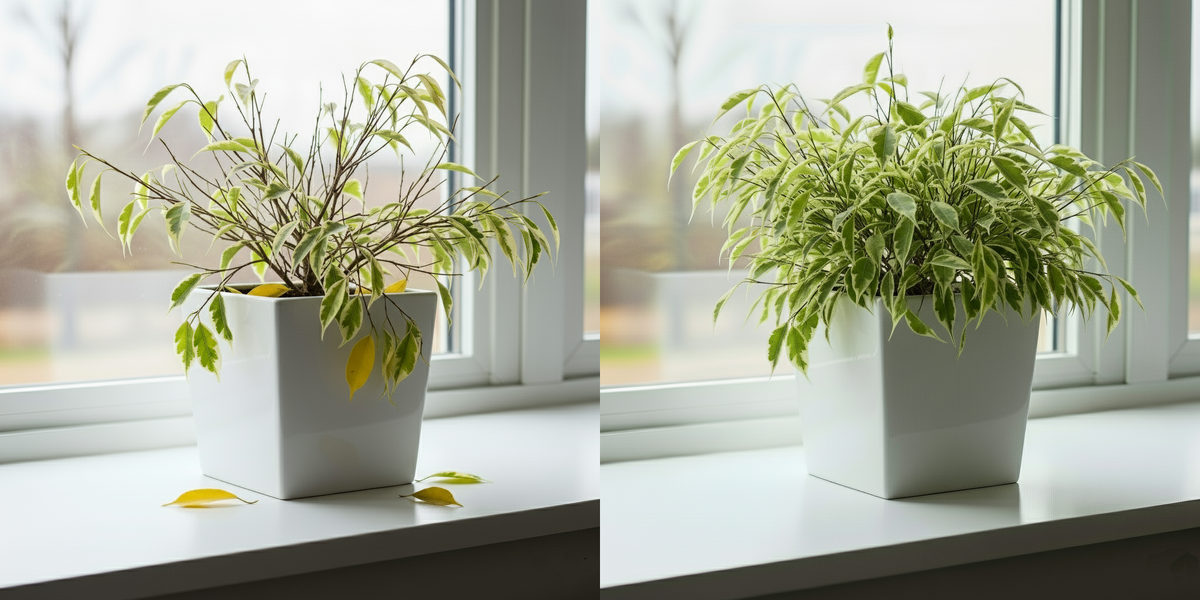 Фикус Бенджамина желтеют и опадают листья, что делать?