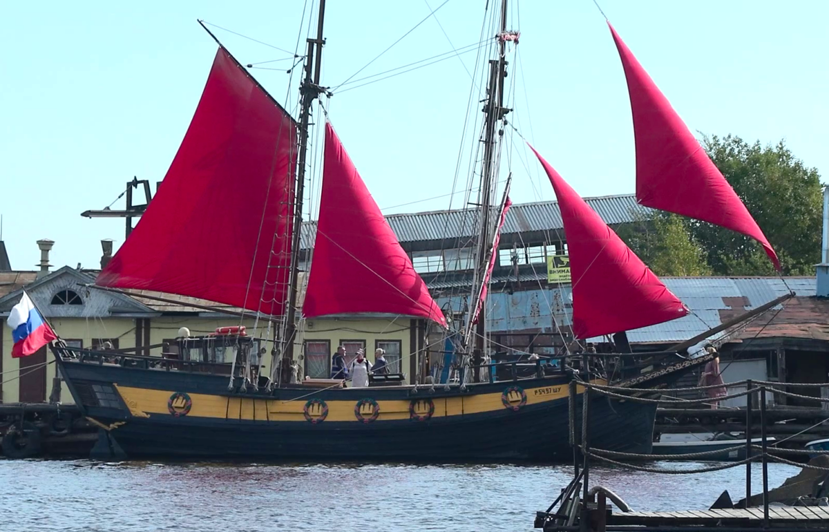 Варяжская ладья «Рюрик». Скриншот из сюжета «Сампо ТВ 360». Источник: sampotv360.ru