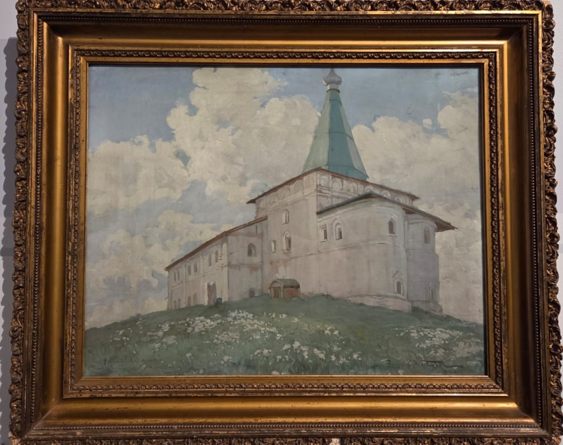 Александр Маковский. Антониево-Сийский монастырь. Церковь Благовещения. 1912 бумага на картоне, темпера