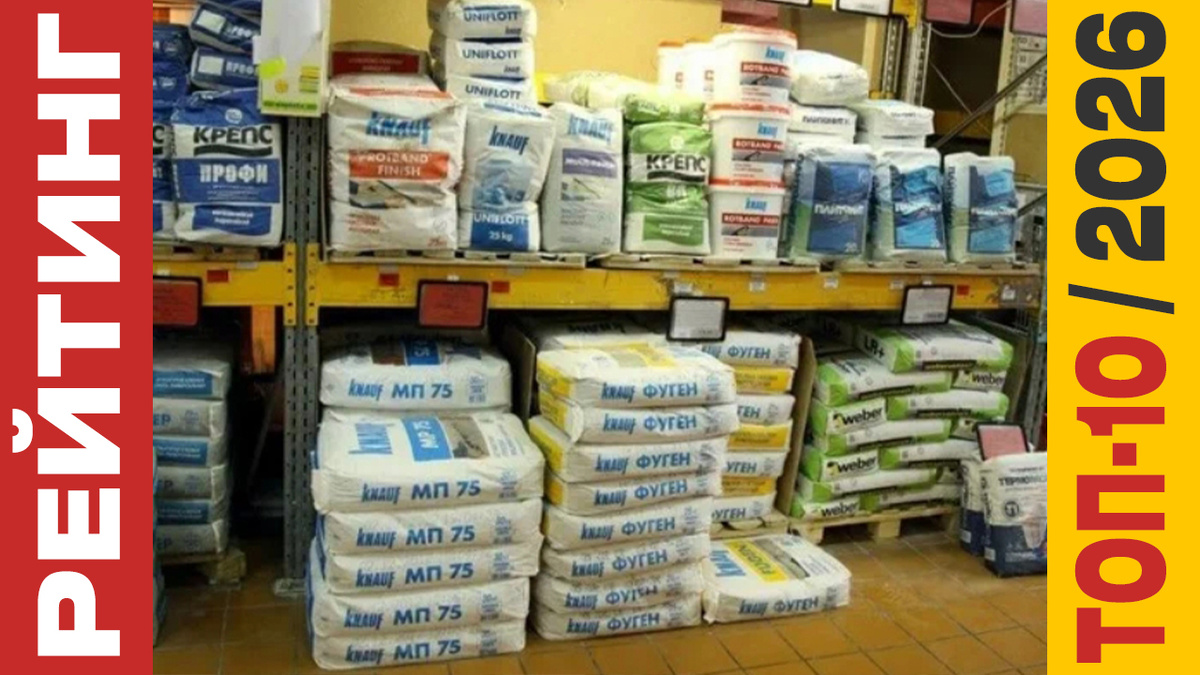 ТОП-10 Штукатурок 2026 года: Рейтинг лучших смесей