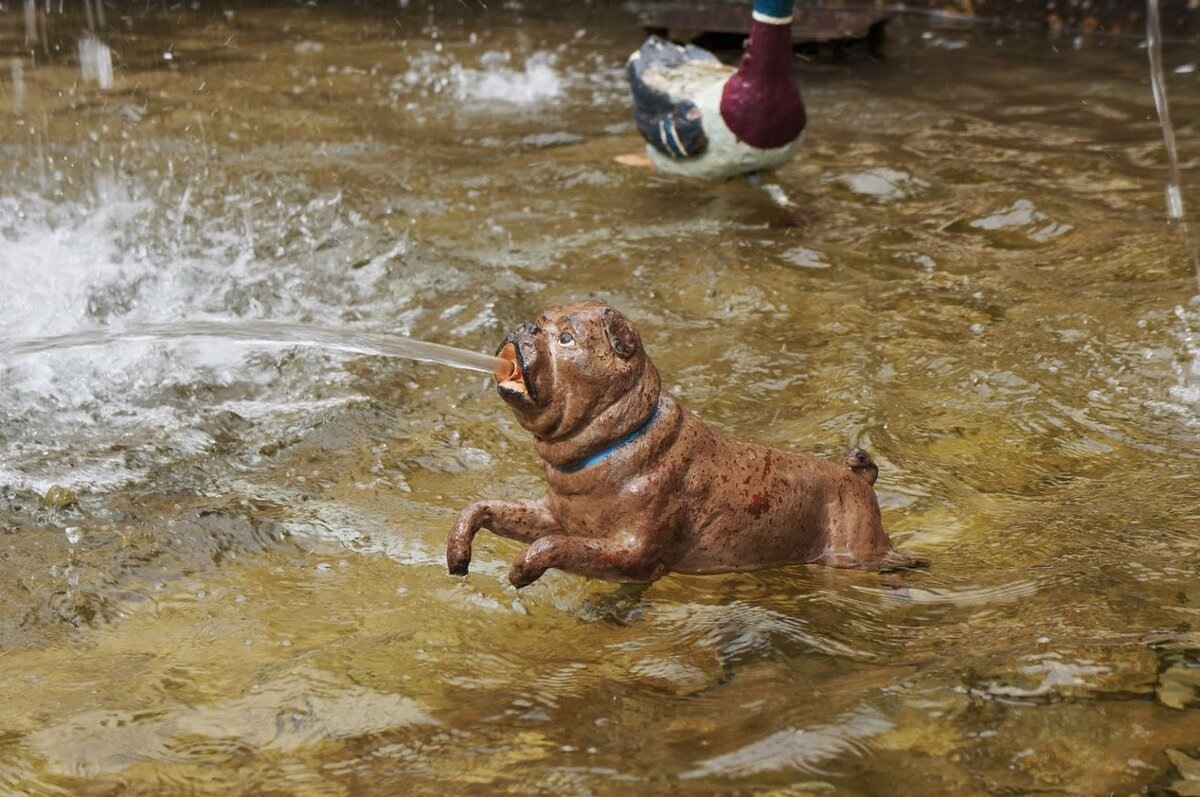 Фрагмент фонтана "Фаворитка" в Петергофе
