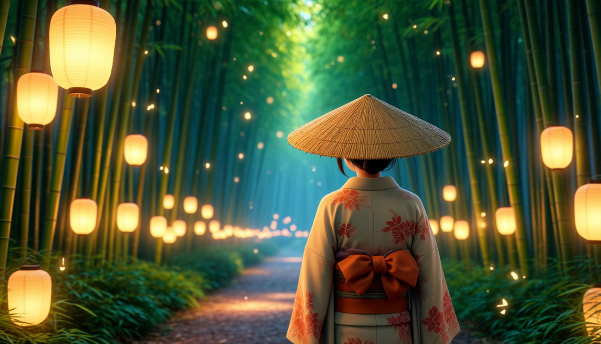 Иногда самый важный путь — это тот, что ведёт вглубь себя. Когда прошлое остаётся за спиной, а впереди — только шепот бамбука и свет первых лучей.