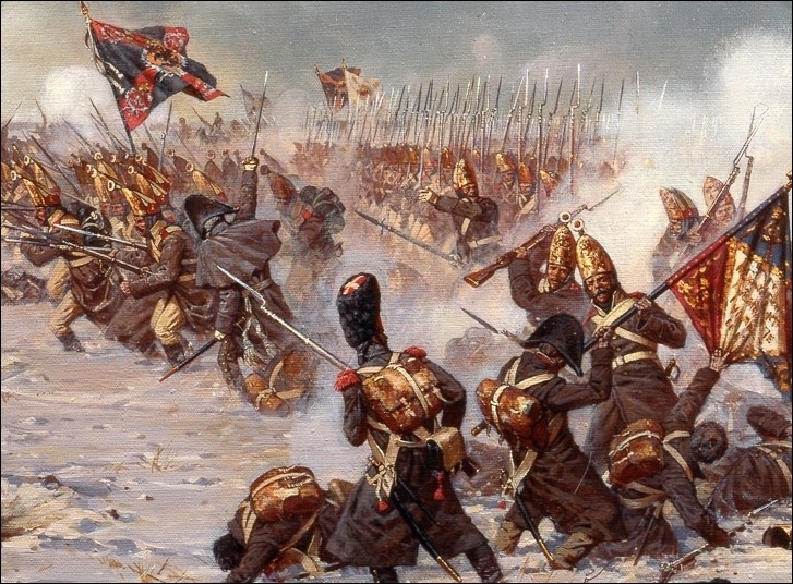 Атака русских гренадер при Прейсиш-Эйлау.