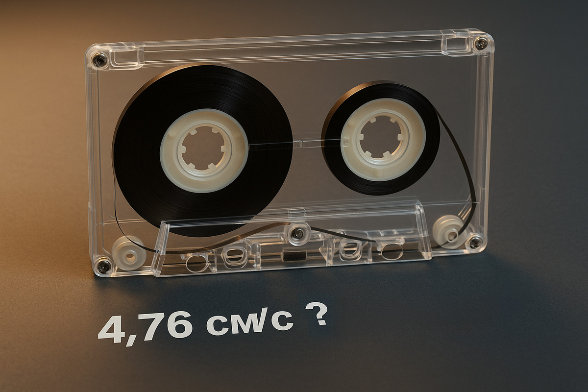 Почему скорость магнитофонной ленты 4,76 см/с?