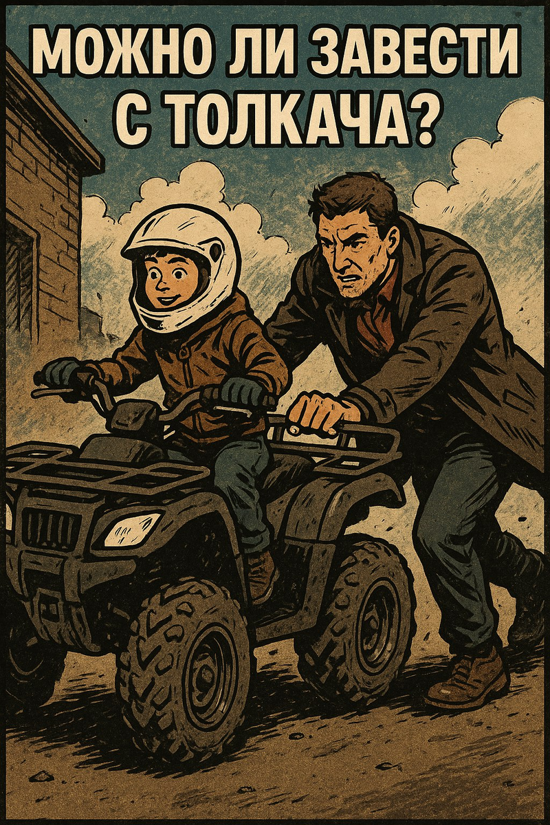 Можно ли заводить квадроцикл с толкача