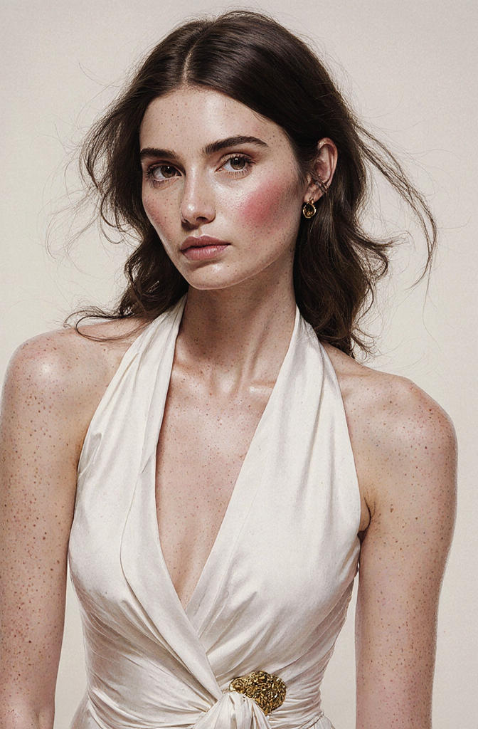 Образ в стиле "строгая эстетика": лаконичный, уверенный, с акцентом на естественность.