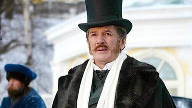 Александр Абдулов на съемках художественного фильма «Анна Каренина» 