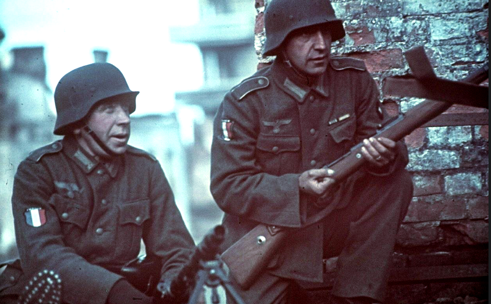 Бойцы легиона французских добровольцев в составе 638-го пехотного полка вермахта в СССР, 1941 г.