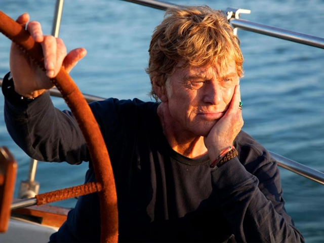 Роберт Редфорд на съемках фильма Не угаснет надежда/All is Lost