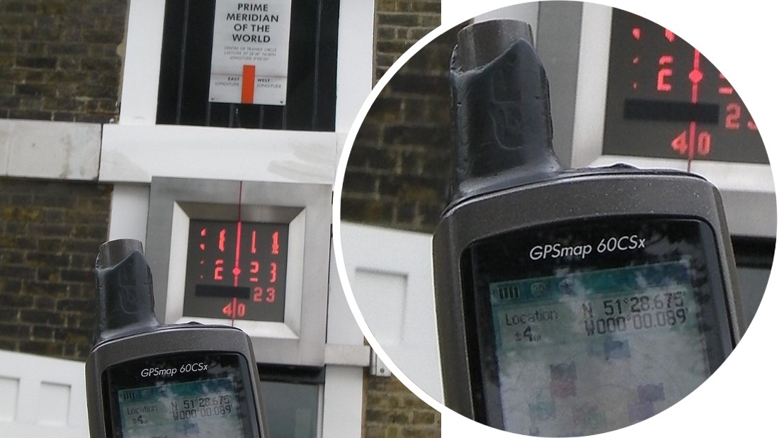 А вот такие данные показывает GPS, когда стоишь на нулевом меридиане