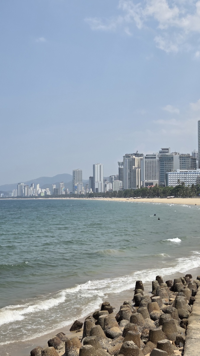 Вид на центральный пляж Нячанга