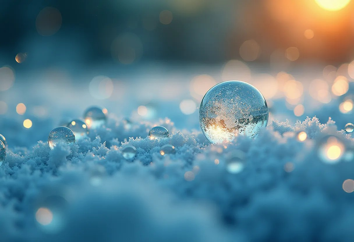 Внутренние дефекты делают лёд хрупким и звучным