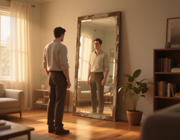 Классное зеркало, вот бы мне такое!