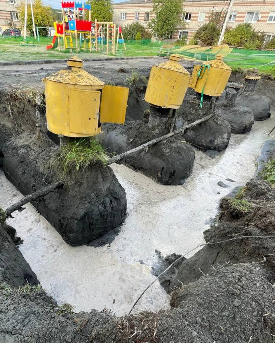 Старые газгольдеры