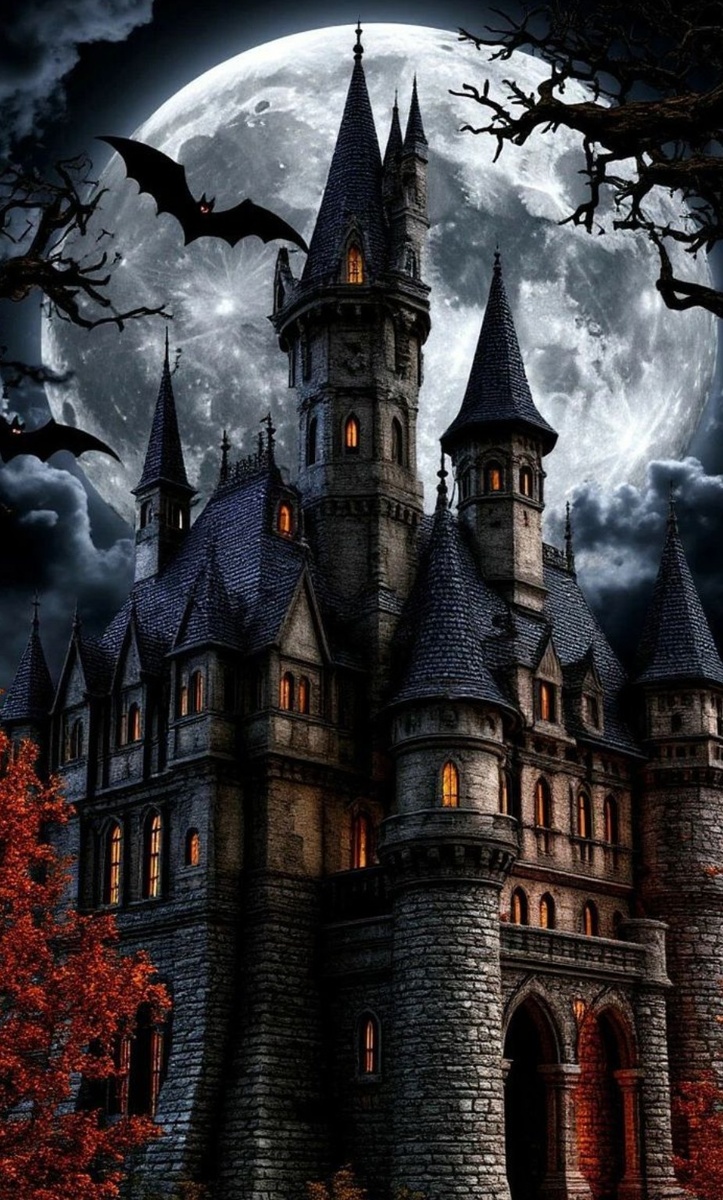 Создано с помощью ИИ. ЗЛОВЕЩИЙ ЗАМОК.