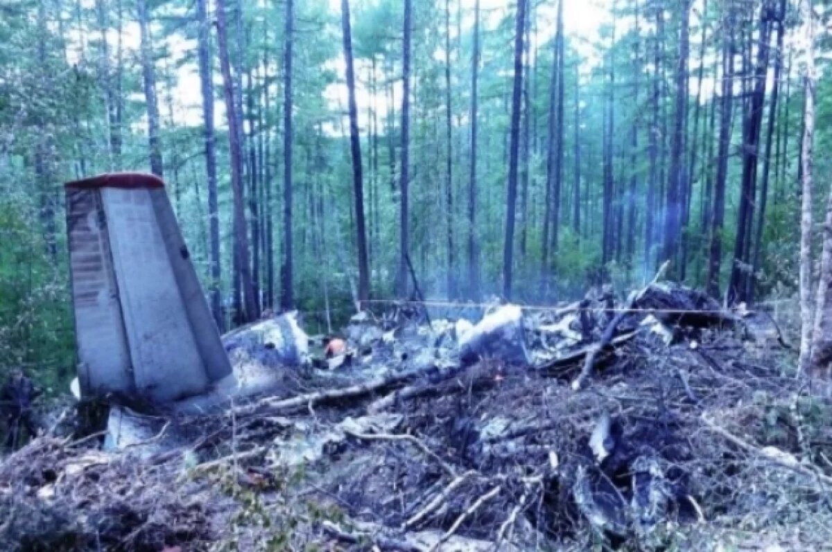    Обломки самолёта Ан-24.