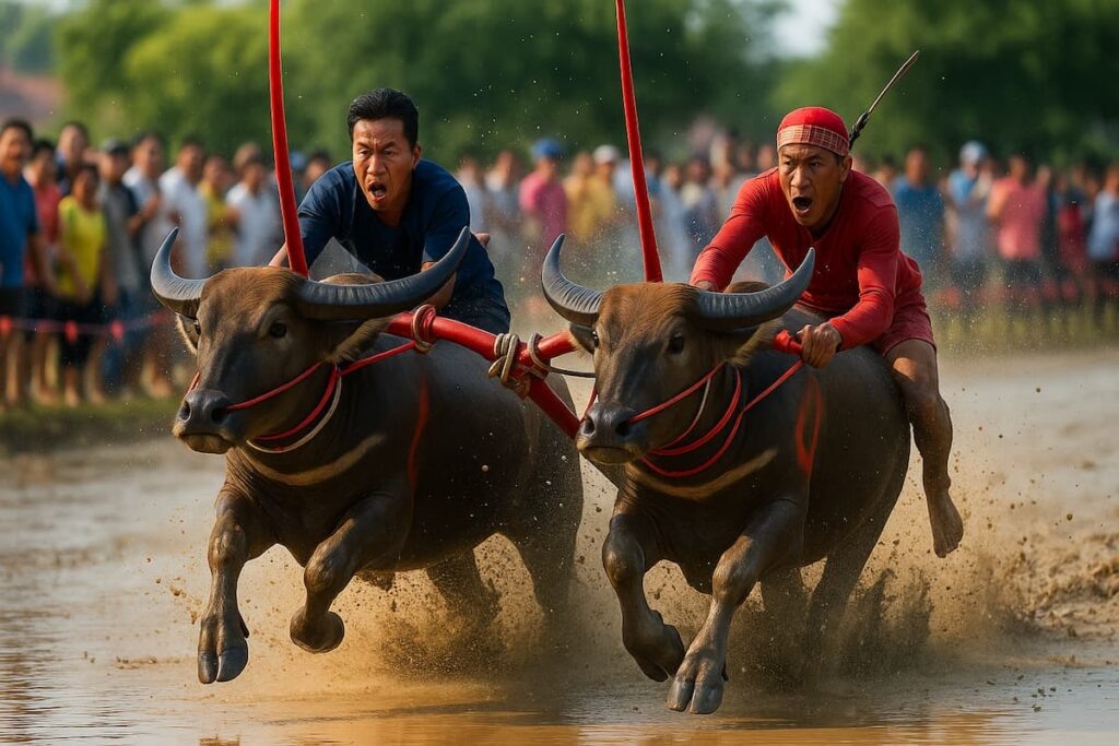    Чонбури: 154-й Фестиваль гонок на буйволах 2025