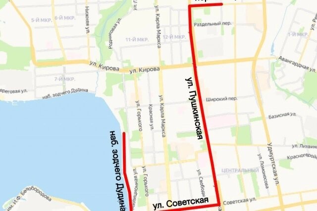    Ограничение движения 20 сентября. Фото: Администрация Ижевска