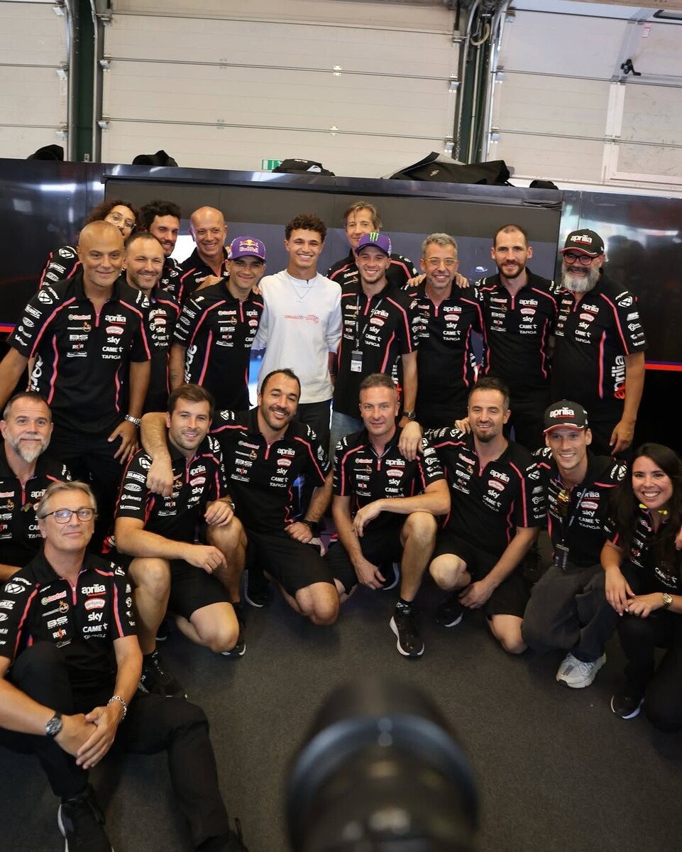    Ландо Норрис на этапе MotoGP в МизаноФото: Соцсети