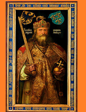 Портрет Карла Великого кисти Альбрехта Дюрера (1511—1513). Верят ли сами фальсификаторы от истории, что художник мог написать портрет императора спустя семь веков, датируя его смерть 814-м годом?