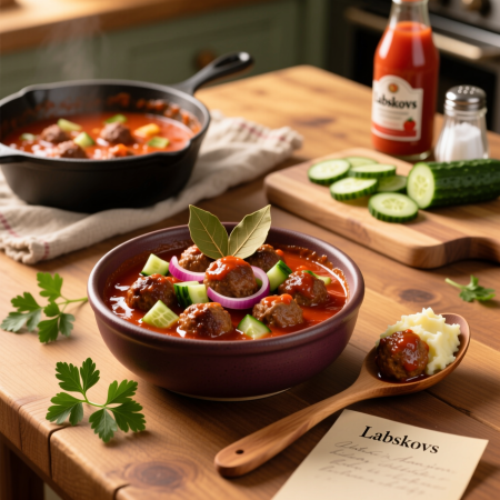 Лёбсковс (Labskovs) — датский рагу с фрикадельками