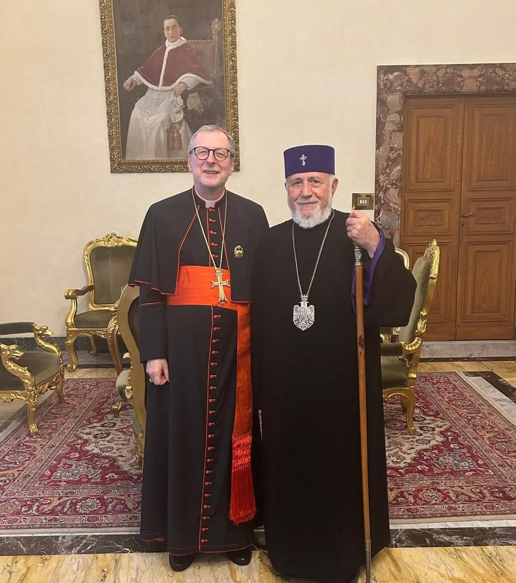 Католикос Гарегин II в ходе своего официального визита в Ватикан встретился с ответственными кардиналами (15-16 сентября 2025). Ватикан
© Photo : Info Service Dept of the Mother See