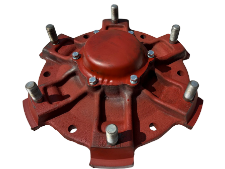 Ступица Н129.00.301 прицепа 1ПТС-9, ПСТ-6/9/12, ПСТБ-17, ПИМ-40, разбрасывателей ПРТ, МЖТ , лесовозов ПЛ-9, МПТ-461  "под клинья"