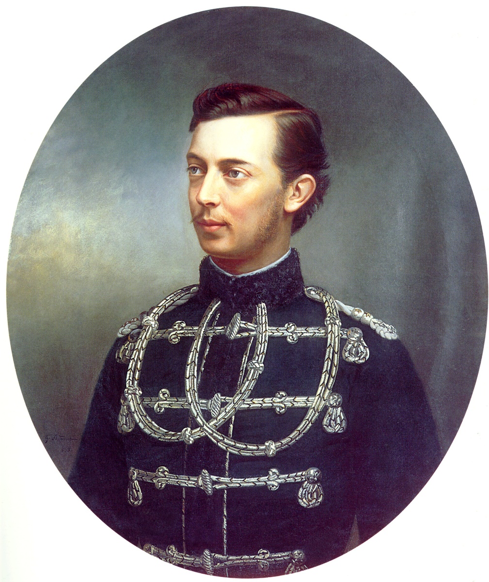 Георг Ботман. Портрет Великого князя Николая Александровича в зимней венгерке лейб-гвардии Гродненского гусарского полка. 1868. Из коллекции ГМЗ «Царское Село»