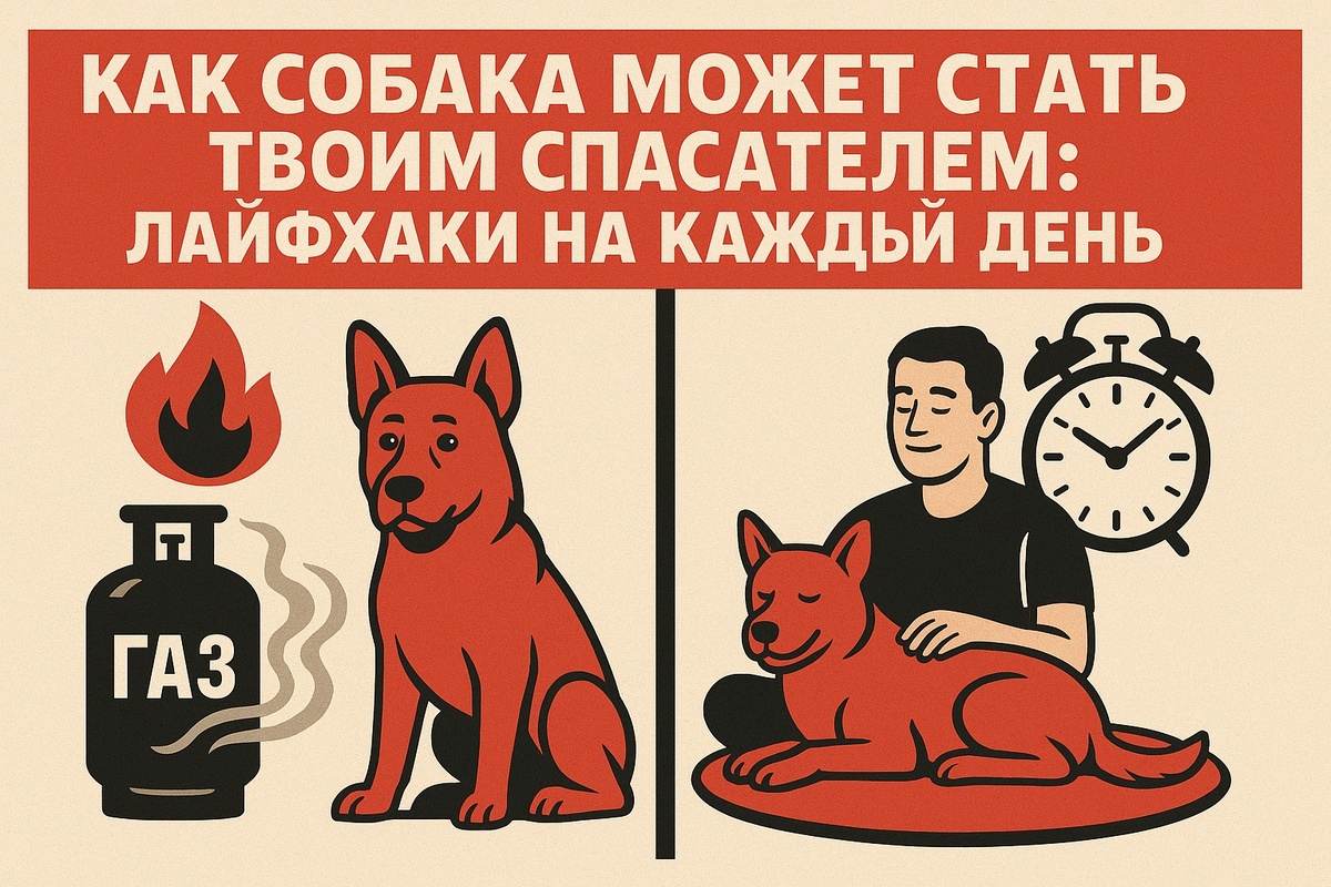 Лайфхаки с собакой: как питомец может спасти тебя в критической ситуации