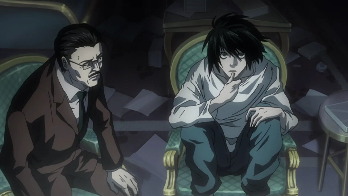 Кадр из аниме «Тетрадь смерти»   📷