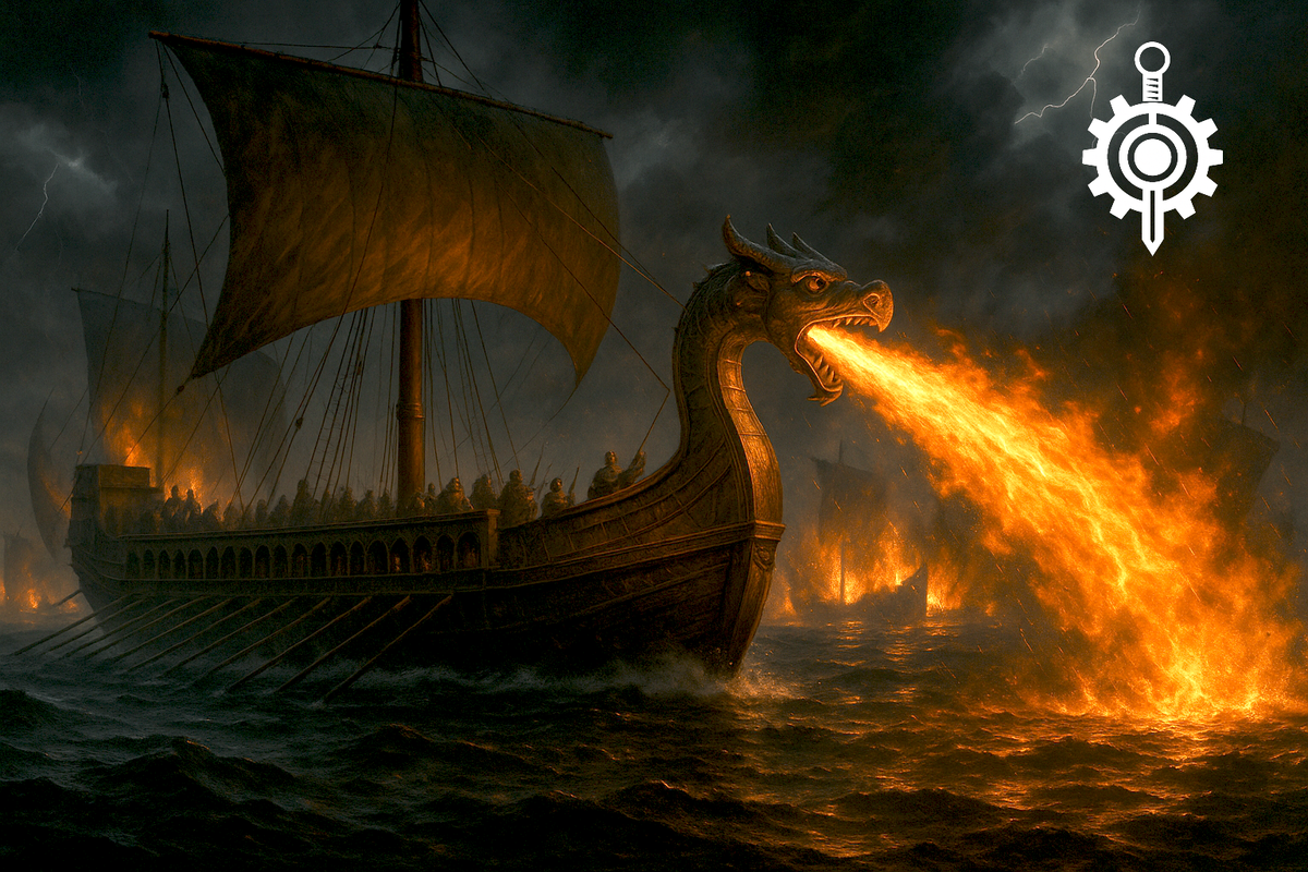 Греческий огонь. Авторска яарт-фантазия от канала "Клинки и механизмы"