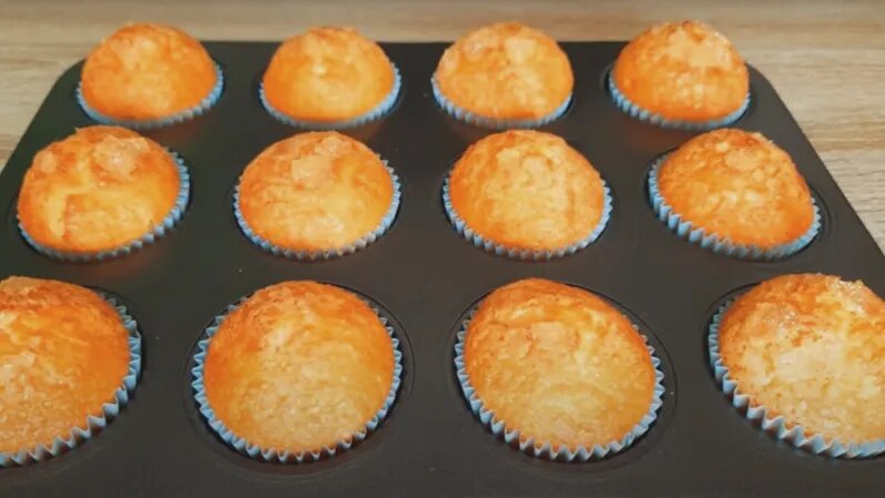 Готовые творожные кексы