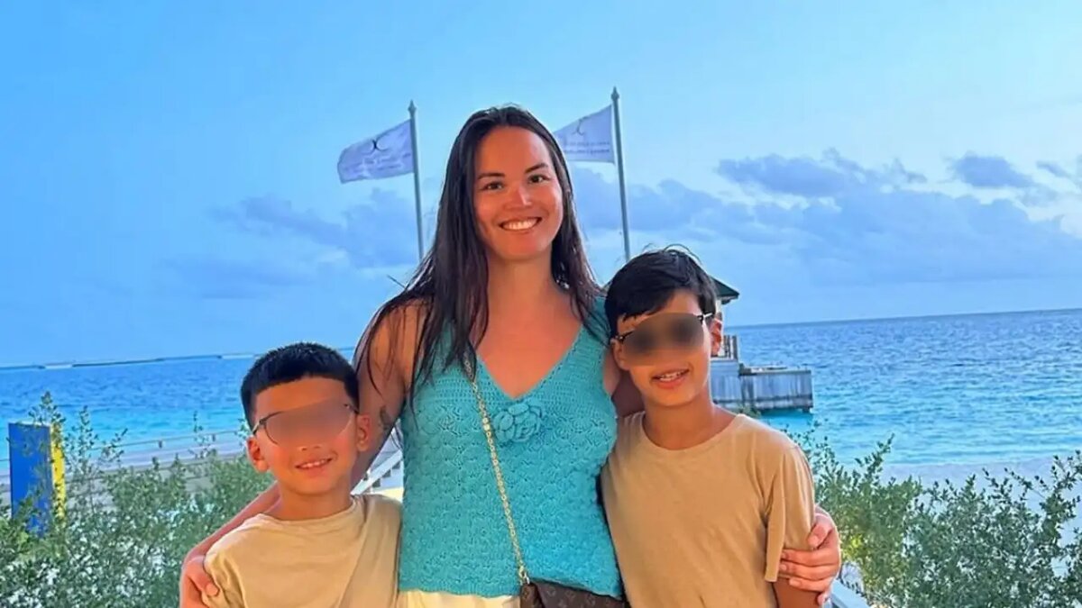    Екатерина Бивол с детьми. © Соцсети