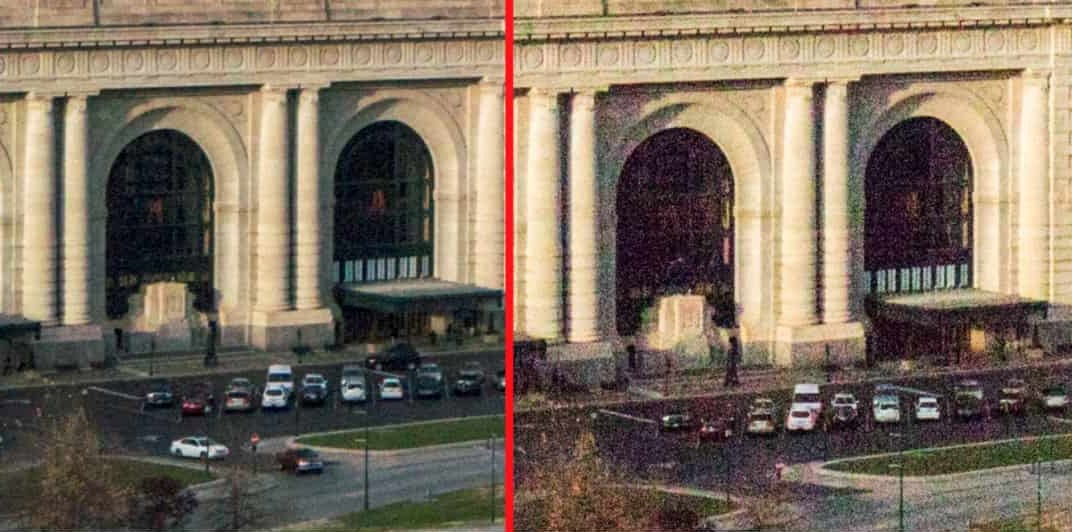    Слева сжатый без потерь файл, слева — с потерями / Фото: f64academy