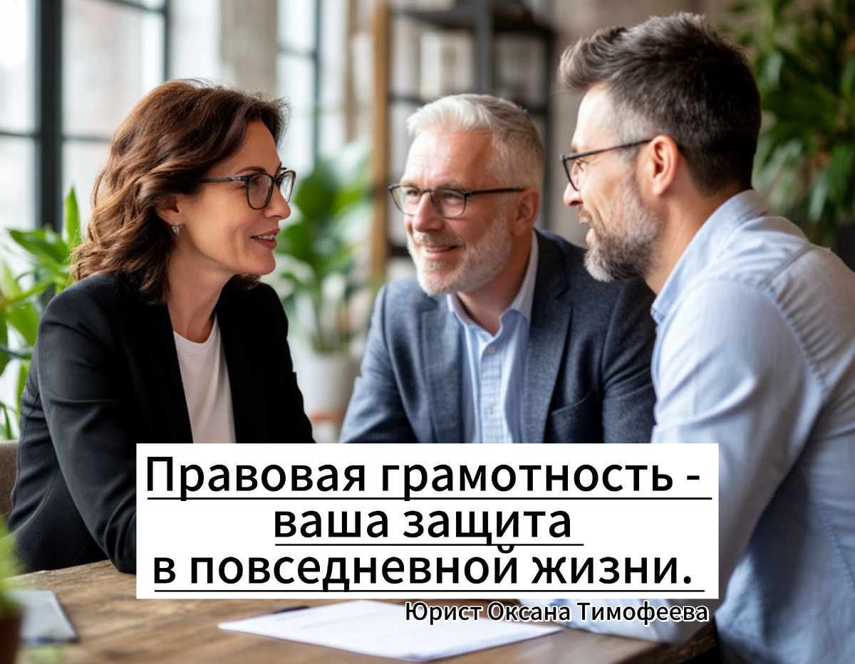 Правовая грамотность. Юрист Оксана Тимофеева.