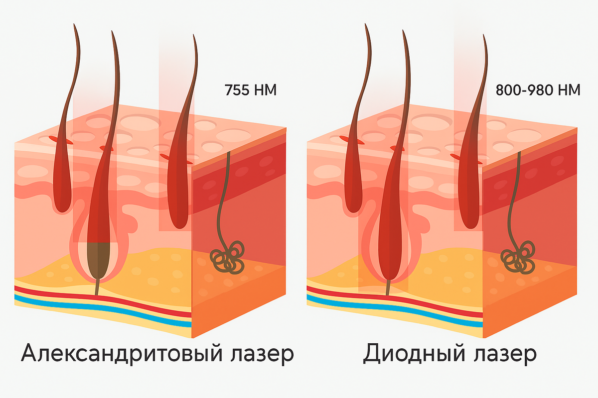 Диодный лазер или александритовый