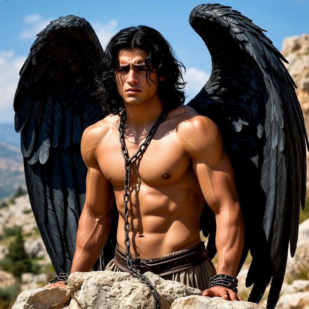 Сизиф обманом заковывает бога смерти Танатоса и держит его в плену. (нейросеть)