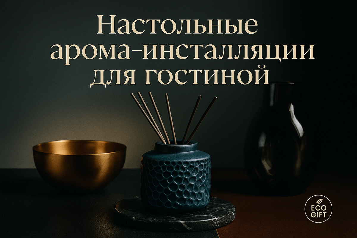    Настольные арома-инсталляции для гостиной: как выбирать, смешивать и автоматизировать ароматы — 5 критериев, 4 простых шага и идеи EcoGift. Попробуйте. Марина Погодина