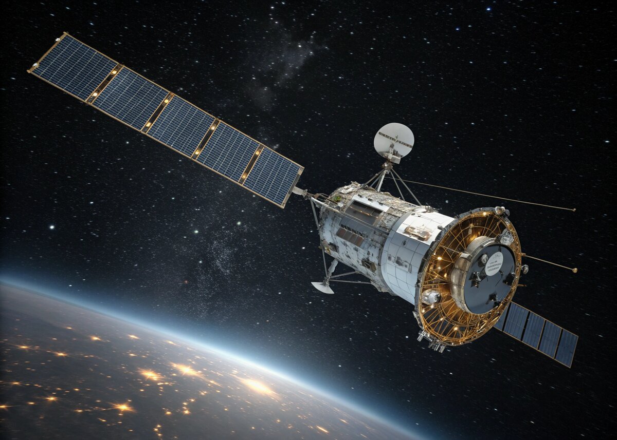 Спутник в космосе