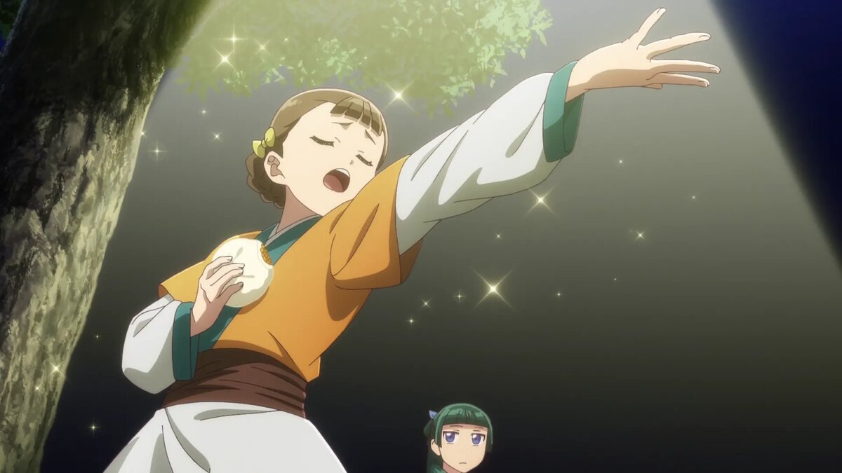 Кадр из аниме «Монолог фармацевта»   📷