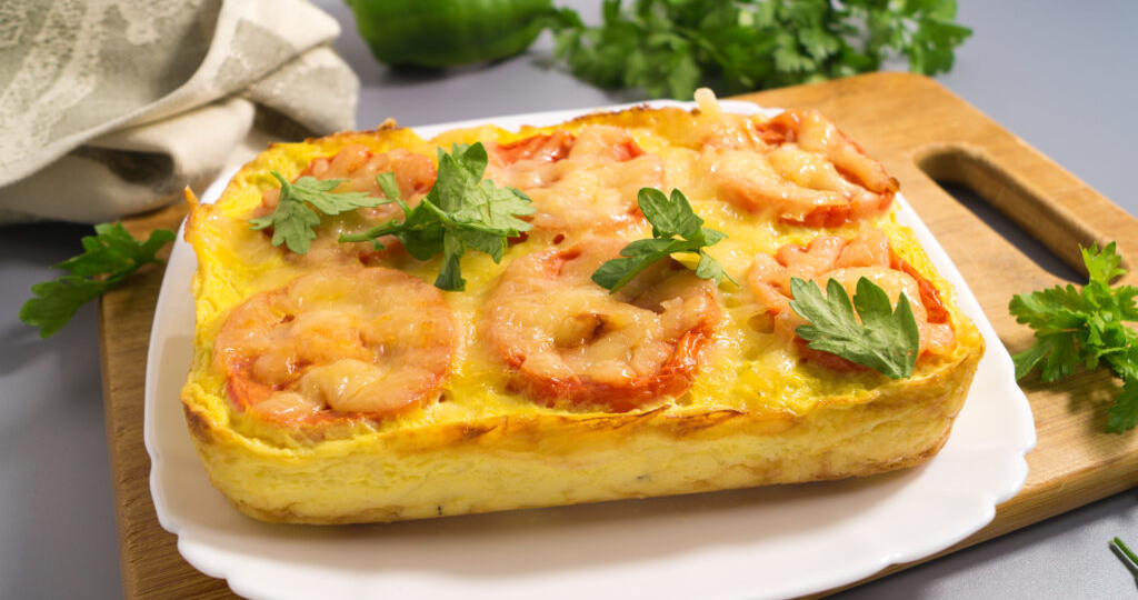 Пышная запеканка из кабачков с сыром