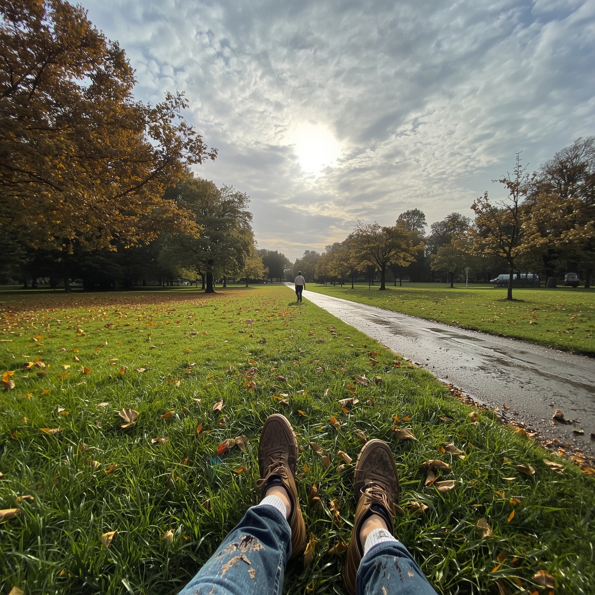 Сентябрь — время особых прогулок. Утренний туман, первые золотые листья, свежий воздух и тихий парк с мокрой после дождя травой.