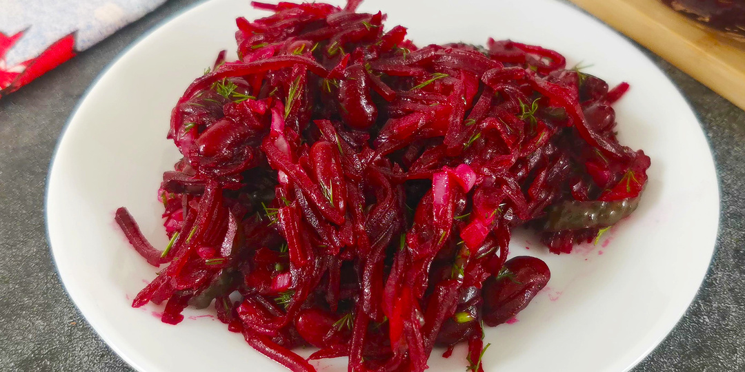 Салат из обычной свеклы, но очень вкусный