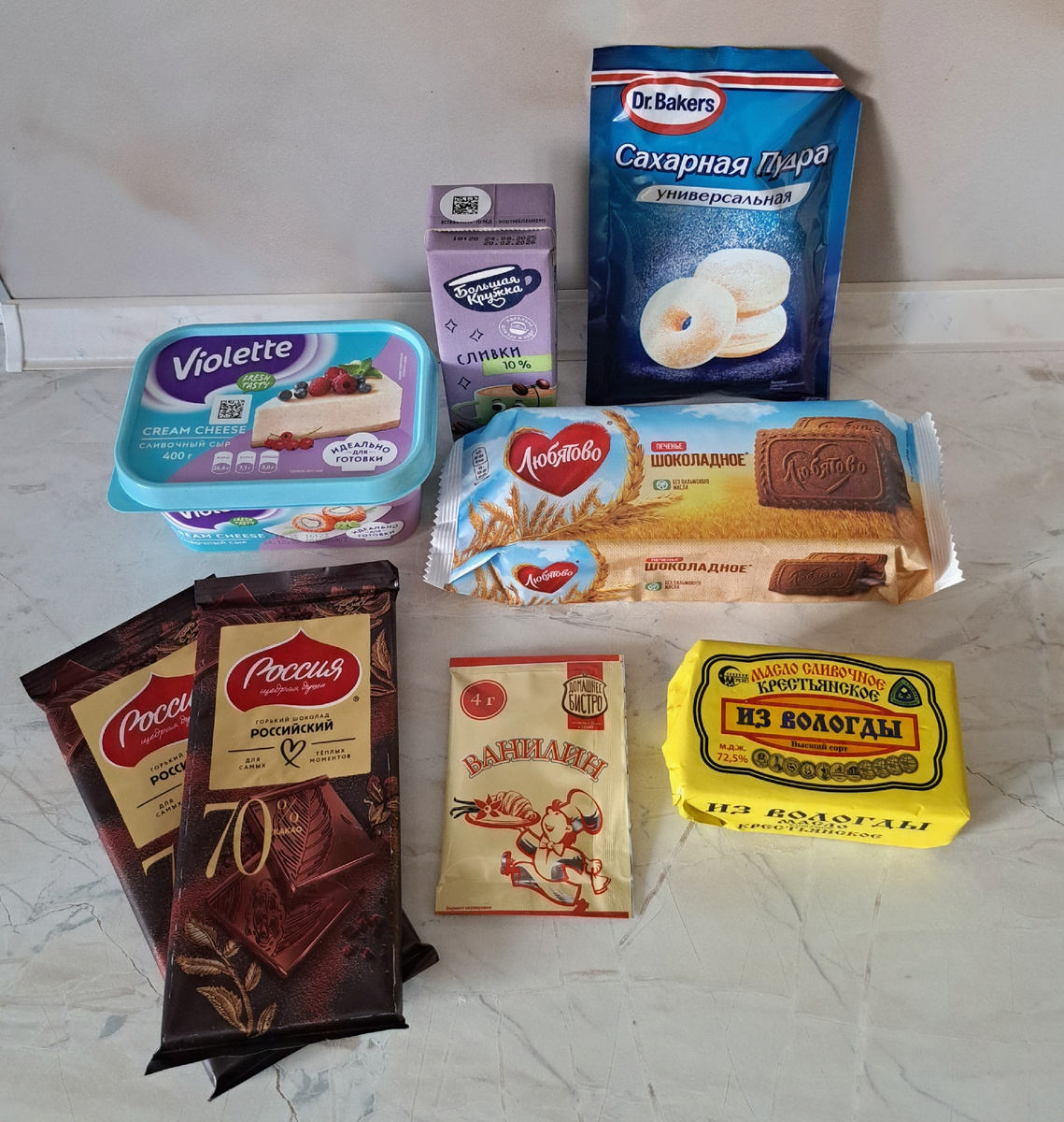 Ингредиенты для чизкейка