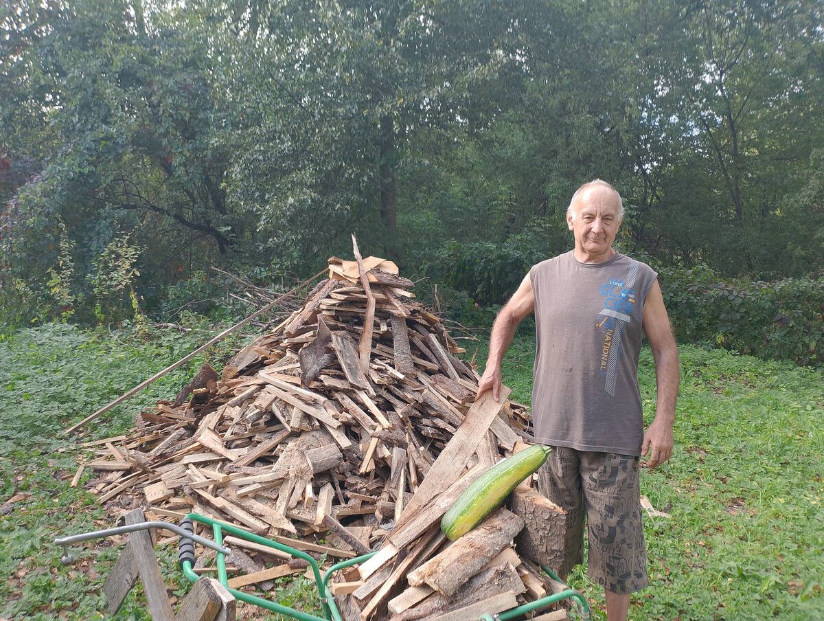 Иллюстрация вылеченной спины. И хорошо, что вчера дрова перетаскал, сегодня впервые за пару недель пошел дождь. 