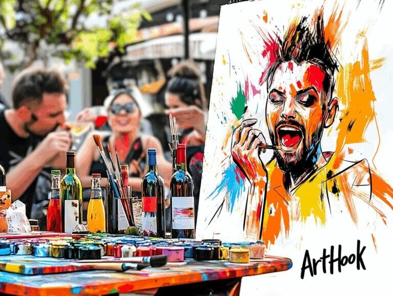    Мастер-класс на день рождения для взрослых: создайте незабываемые воспоминания с рисованием вином Art-Hook.Ru