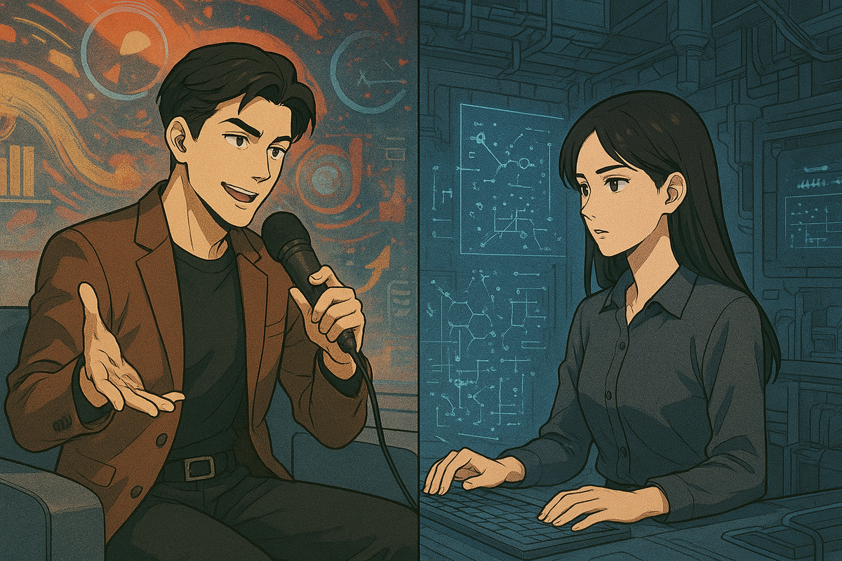 Парадокс уверенности: Диванный эксперт и исследователь (создано с помощью нейросети)