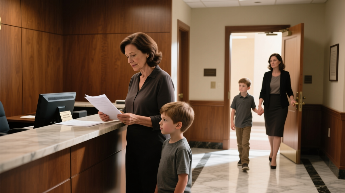 К нотариусу пришла женщина с мальчиком лет 10. — Это сын вашего мужа, — сказала она спокойно. — Я пришла заявить его права на наследство