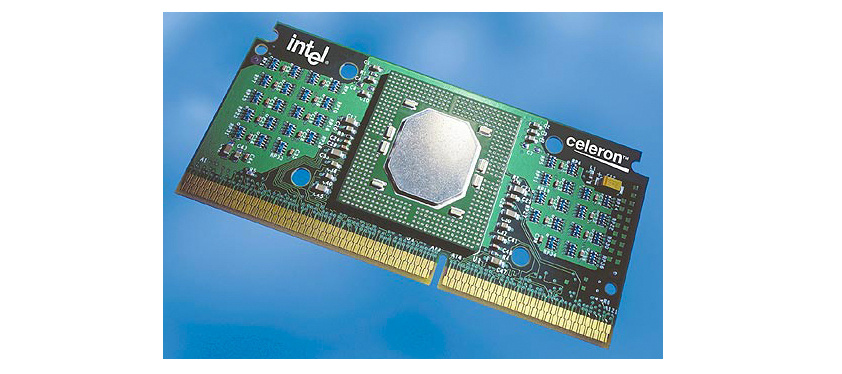 Процессор Intel Celeron 300 для Slot 1 на ядре Covington (фото из сети).